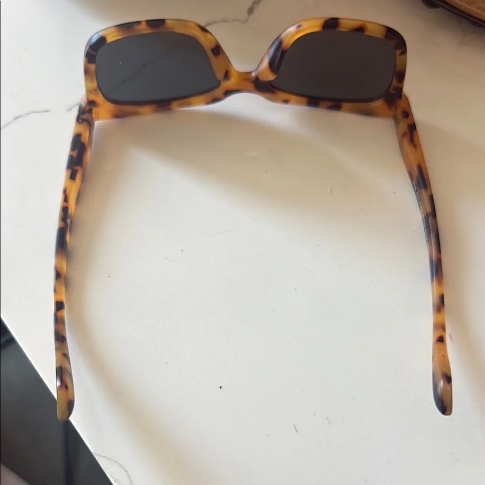 Tortoise Shell Square Sunglasses - Picture 3 of 5
